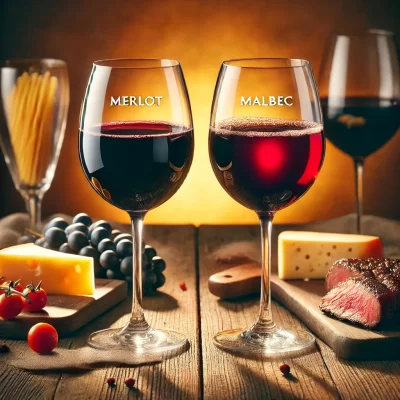 vinho merlot ou malbec